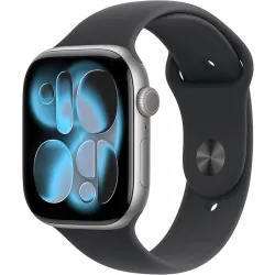 Apple Watch Series 11 GPS 42mm Jet Black Aluminium Case with Black Sport Band - S/M, MEQT4RK/A