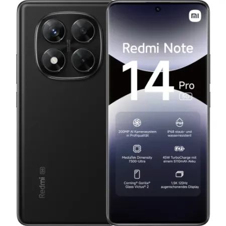 Xiaomi Redmi Note 14 Pro 5G Dual Sim 8+256GB midnight black