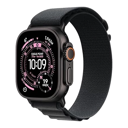 APPLE Watch Ultra 3 GPS + Cellular 49mm Black Titanium Case with Black Alpine Loop - Medium MF0V4QR/A