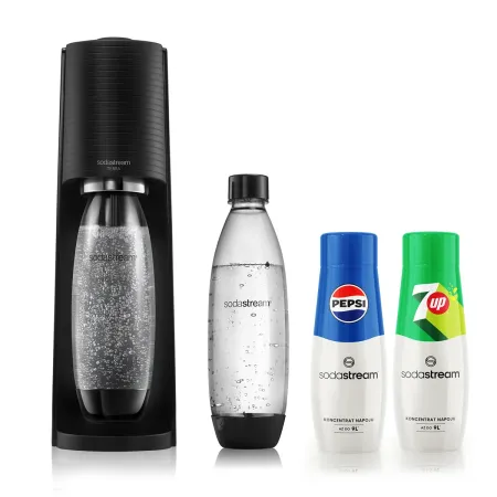 Ekspres SodaStream Terra Black - 2 BUT + PEPSI + 7UP