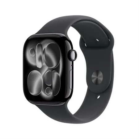 Apple Watch Series 11 jet black aluminium 46mm black sport band Size S/M